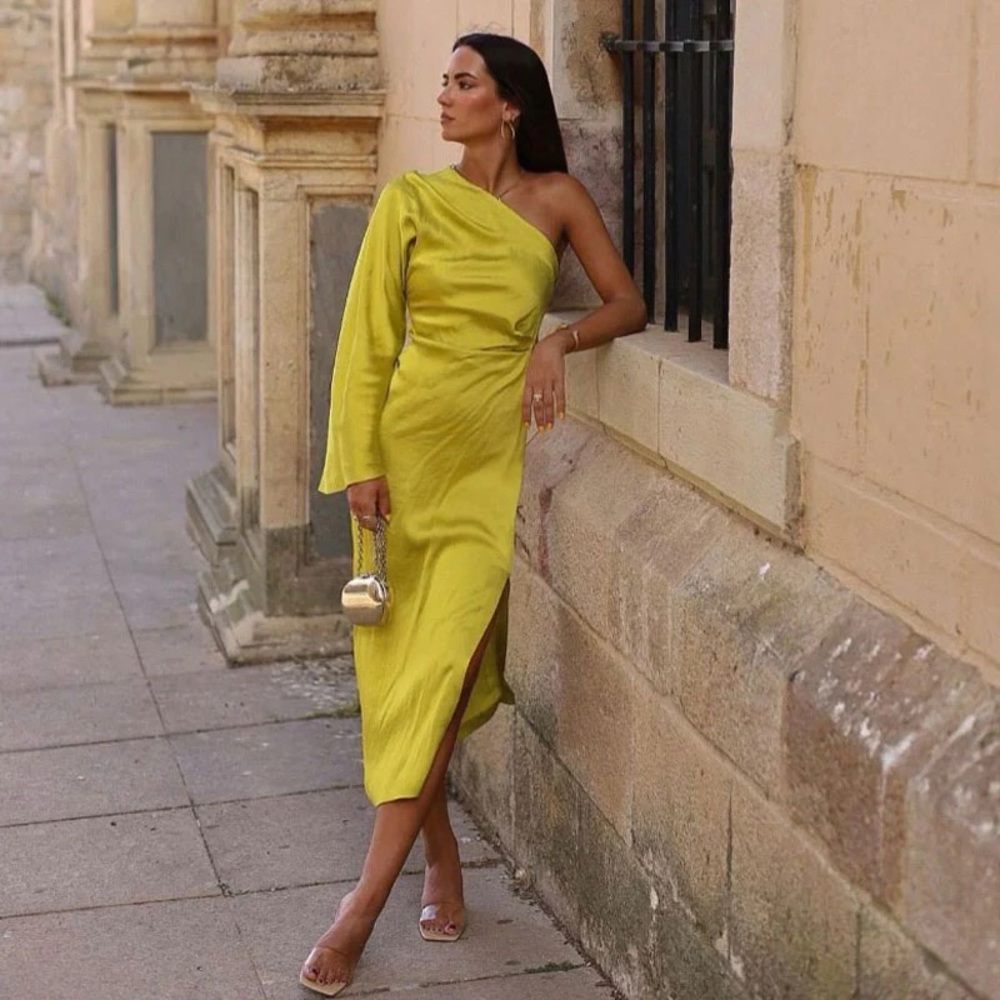 Zara silk satin dress